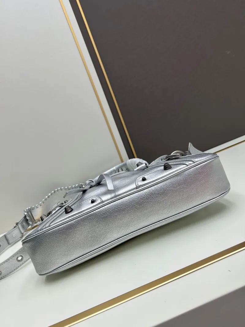 Balenciaga Silver Top Handle Bag 6028 - Image 5