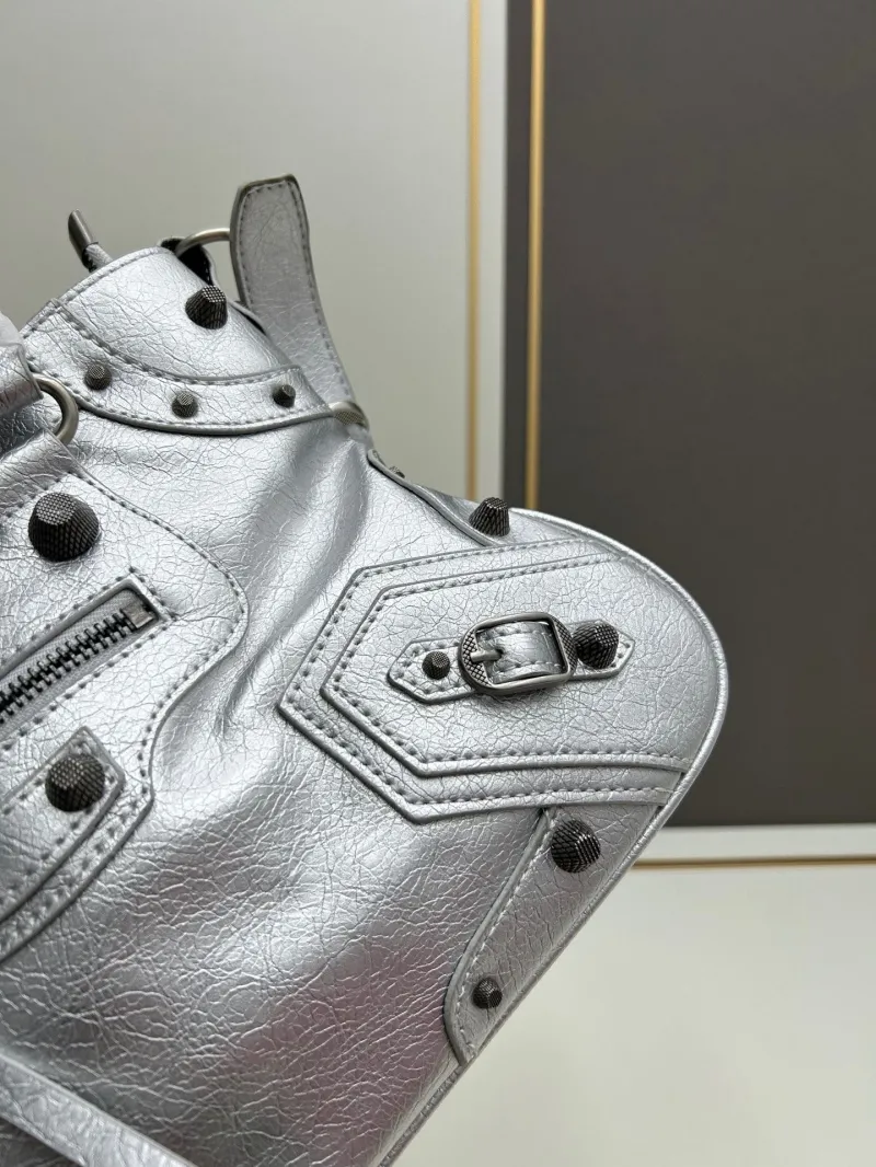 Balenciaga Silver Top Handle Bag 6028 - Image 6