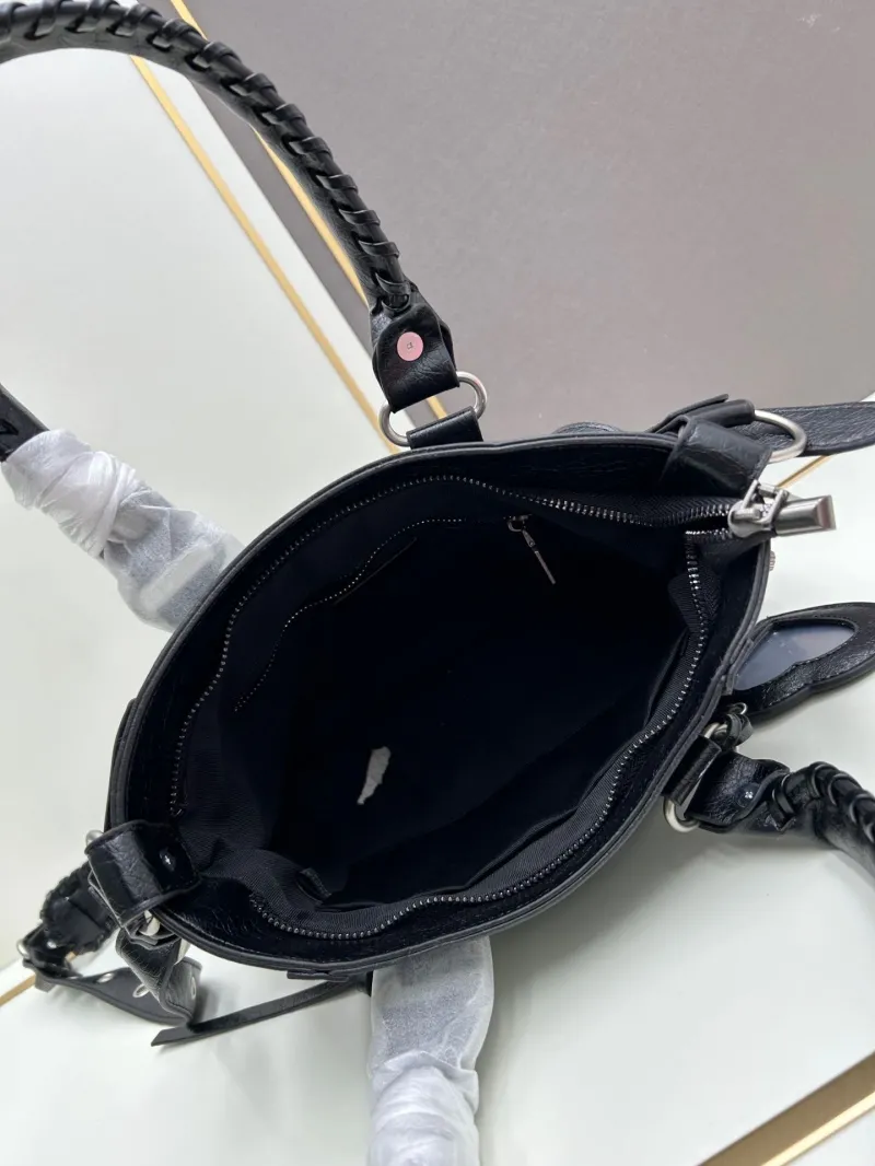 Balenciaga Black Top Handle Shoulder Bag 6028 - Image 7