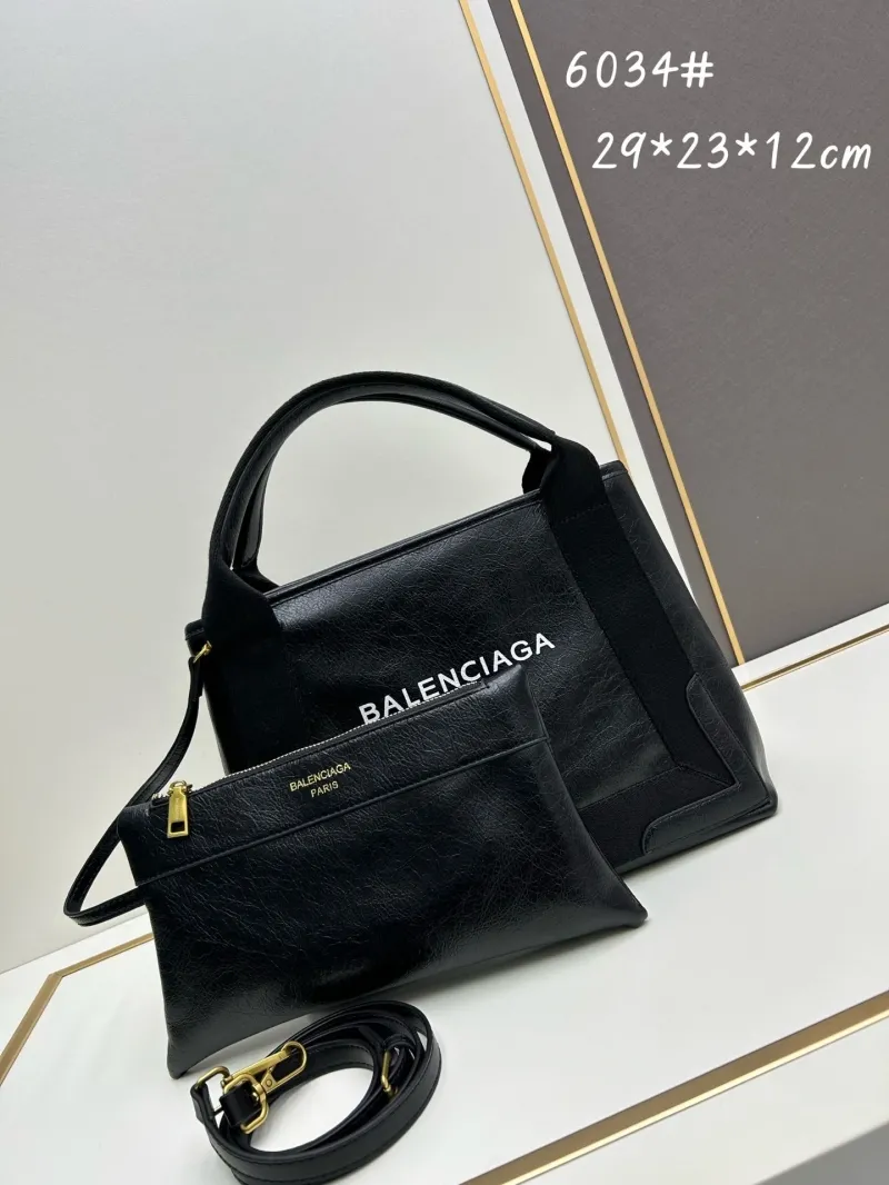 Balenciaga Black Top Handle Tote Bag 6034