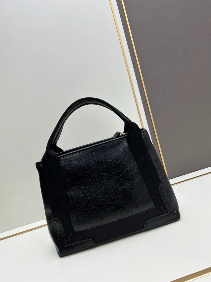 Balenciaga Black Top Handle Tote Bag 6034 - Image 3