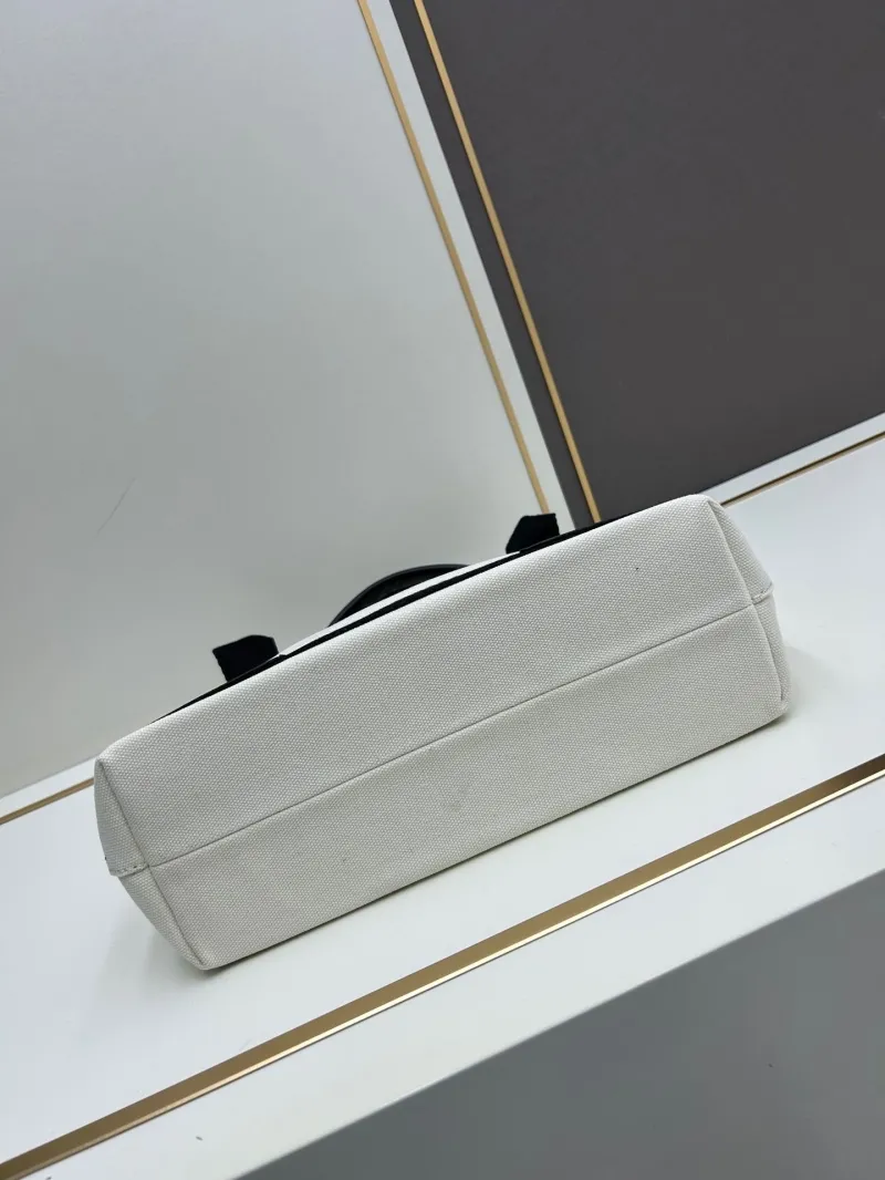 Balenciaga White Black Canvas Tote Bag 6034 - Image 5
