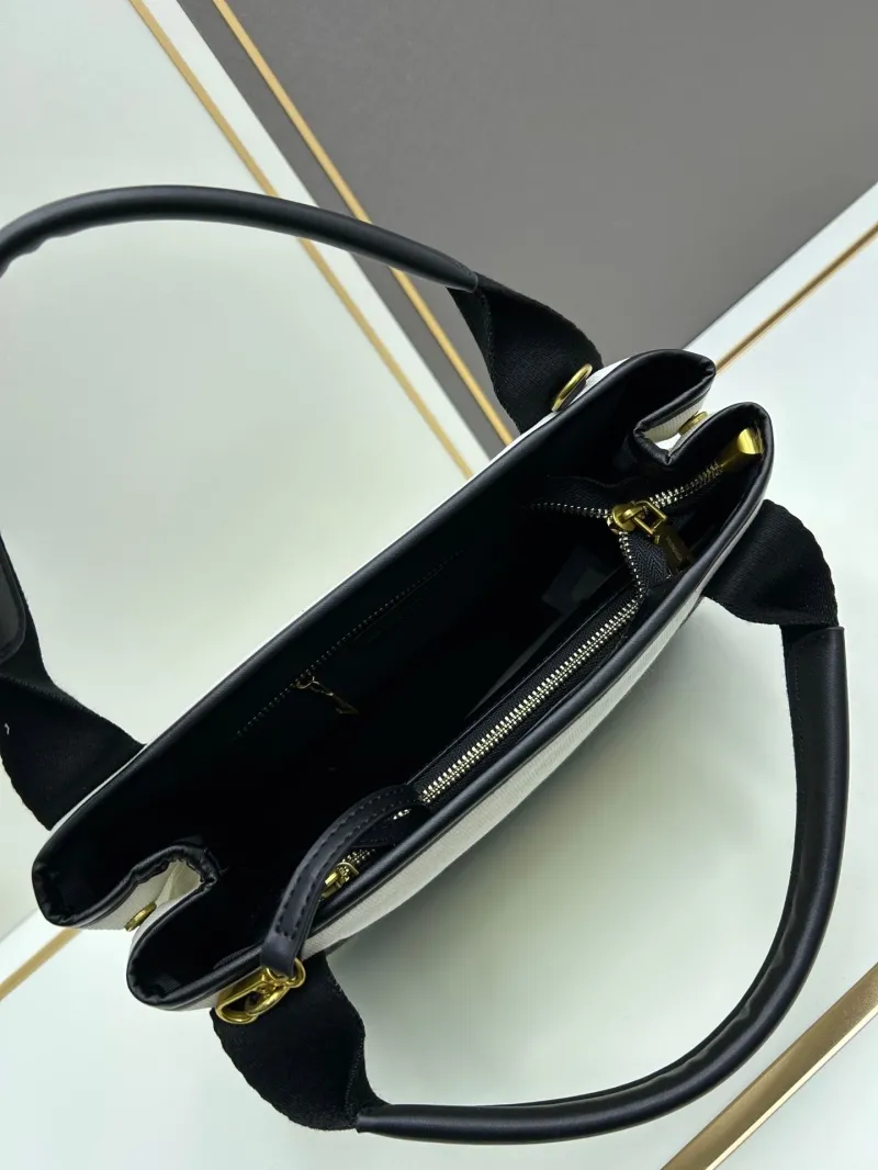 Balenciaga White Black Canvas Tote Bag 6034 - Image 7