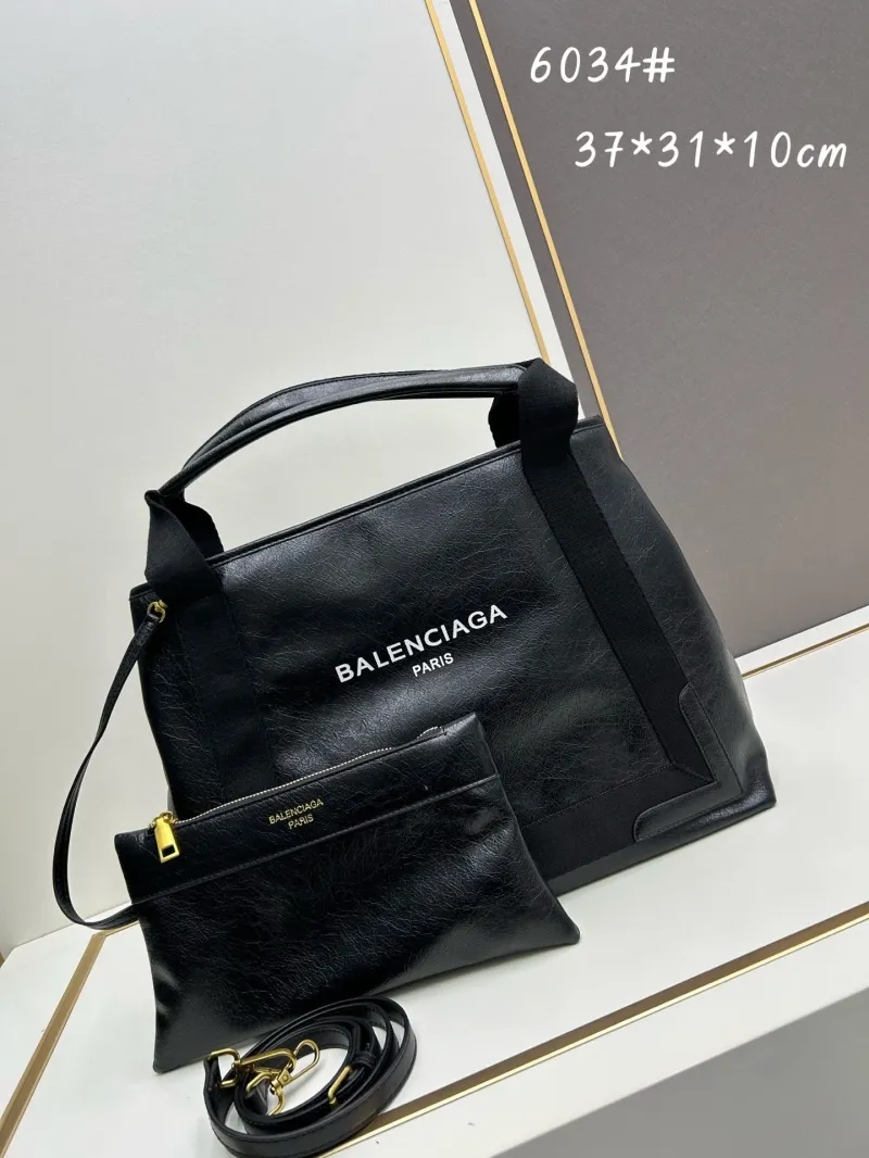Balenciaga Black Top Handle Tote Bag 6034