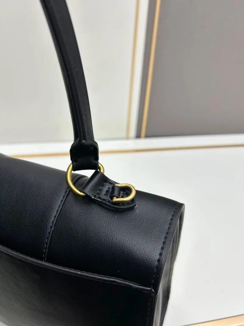 Balenciaga Black Leather Top Handle Handbag 6899 - Image 6