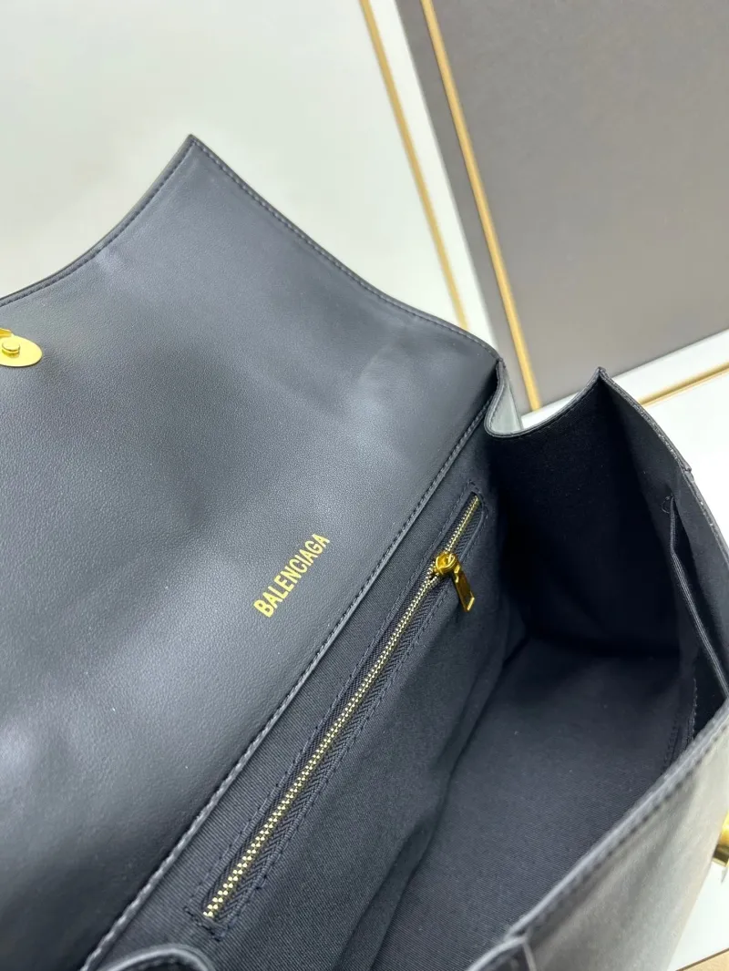 Balenciaga Black Leather Top Handle Handbag 6899 - Image 8