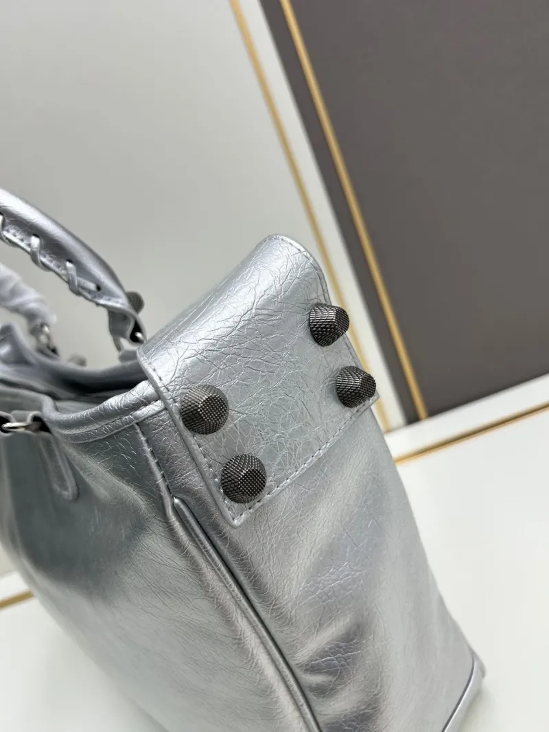 Balenciaga Silver Top Handle Bag 6861 - Image 3