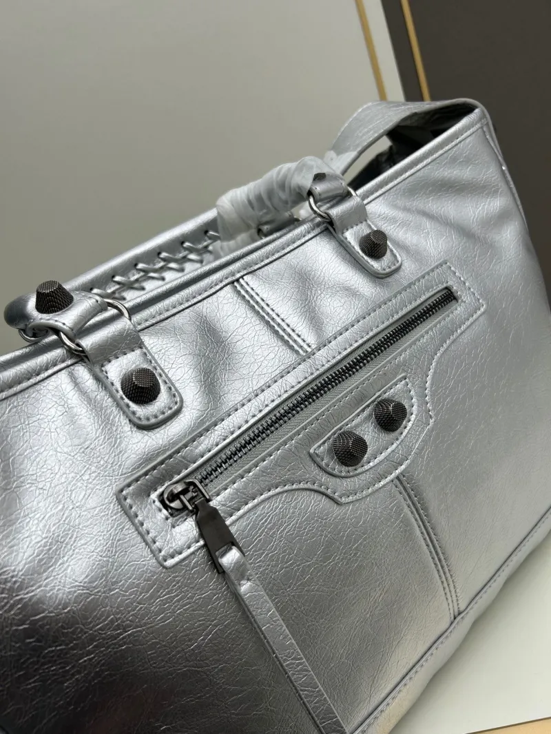 Balenciaga Silver Top Handle Bag 6861 - Image 6
