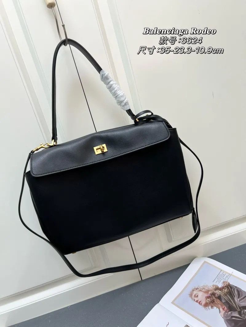 Balenciaga Rodeo Black Top Handle Bag 6624