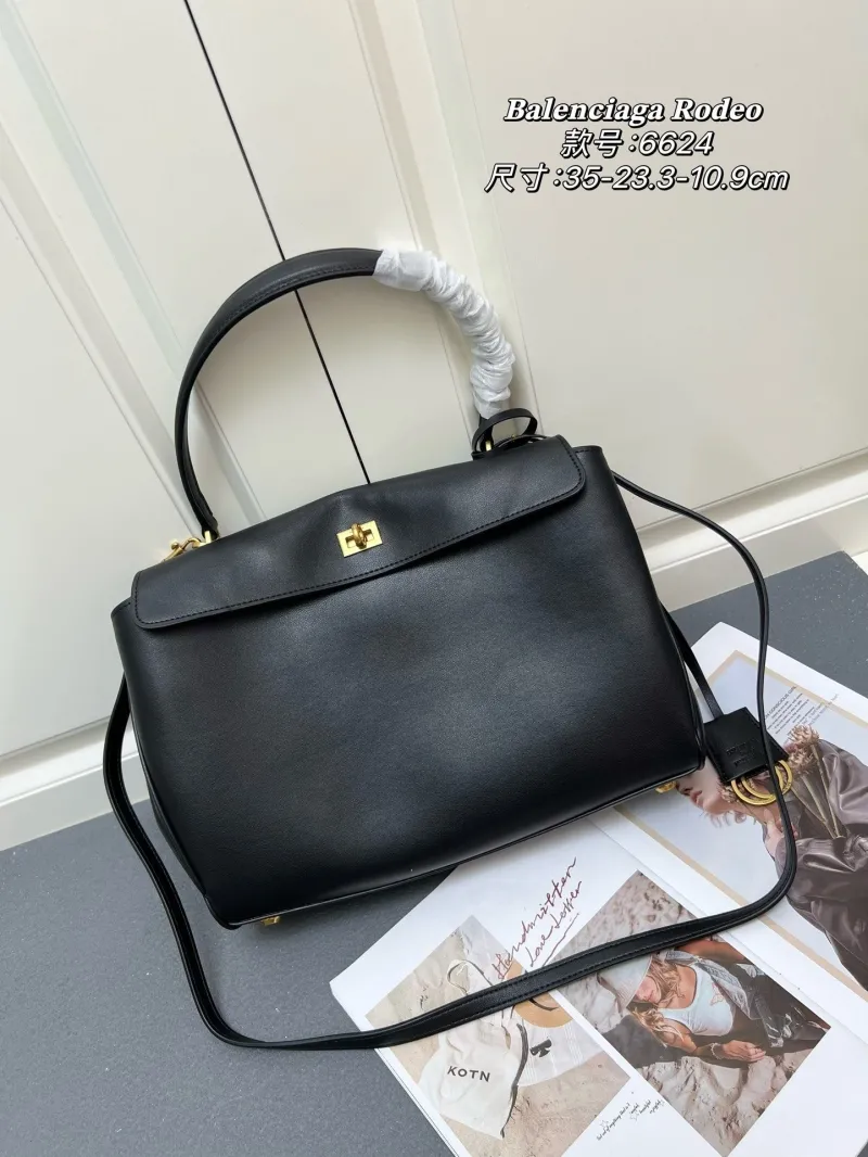 Balenciaga Rodeo Black Top Handle Bag 6624 - Image 5