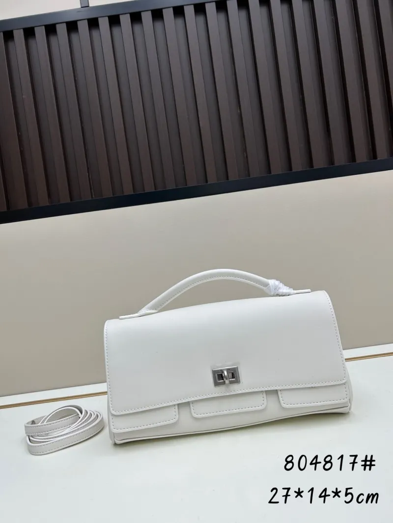 Balenciaga White Top Handle Crossbody Bag 804817