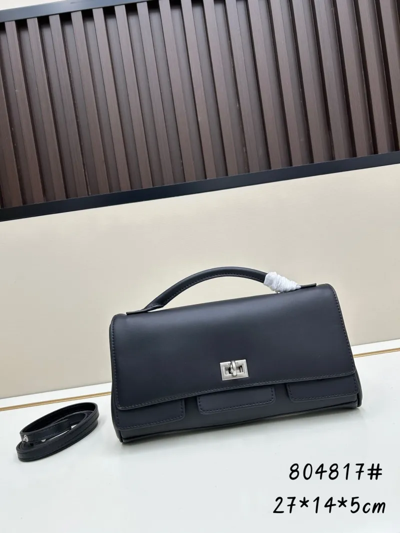 Balenciaga Black Leather Top Handle Bag 804817