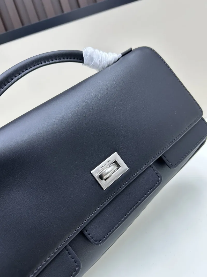 Balenciaga Black Leather Top Handle Bag 804817 - Image 3