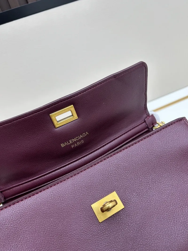 Balenciaga Burgundy Chain Shoulder Bag 6004 - Image 6