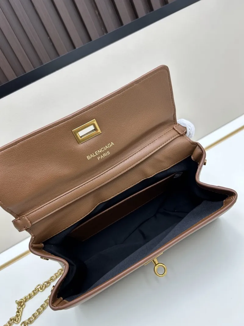 Balenciaga Brown Leather Shoulder Bag 6004 - Image 7