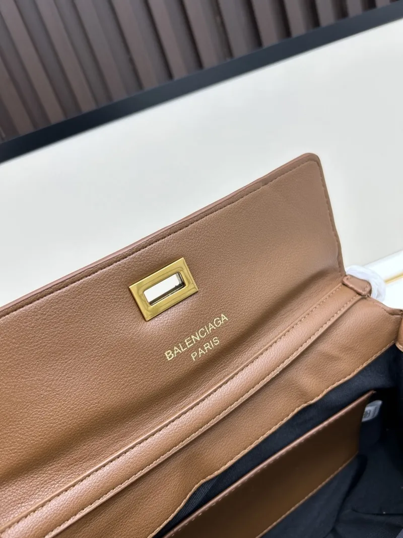 Balenciaga Brown Leather Shoulder Bag 6004 - Image 8