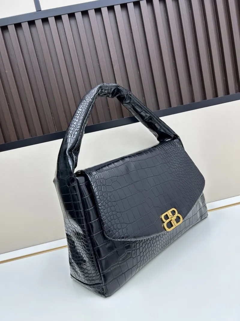 Alternative view of Balenciaga Black Crocodile Top Handle Bag 388