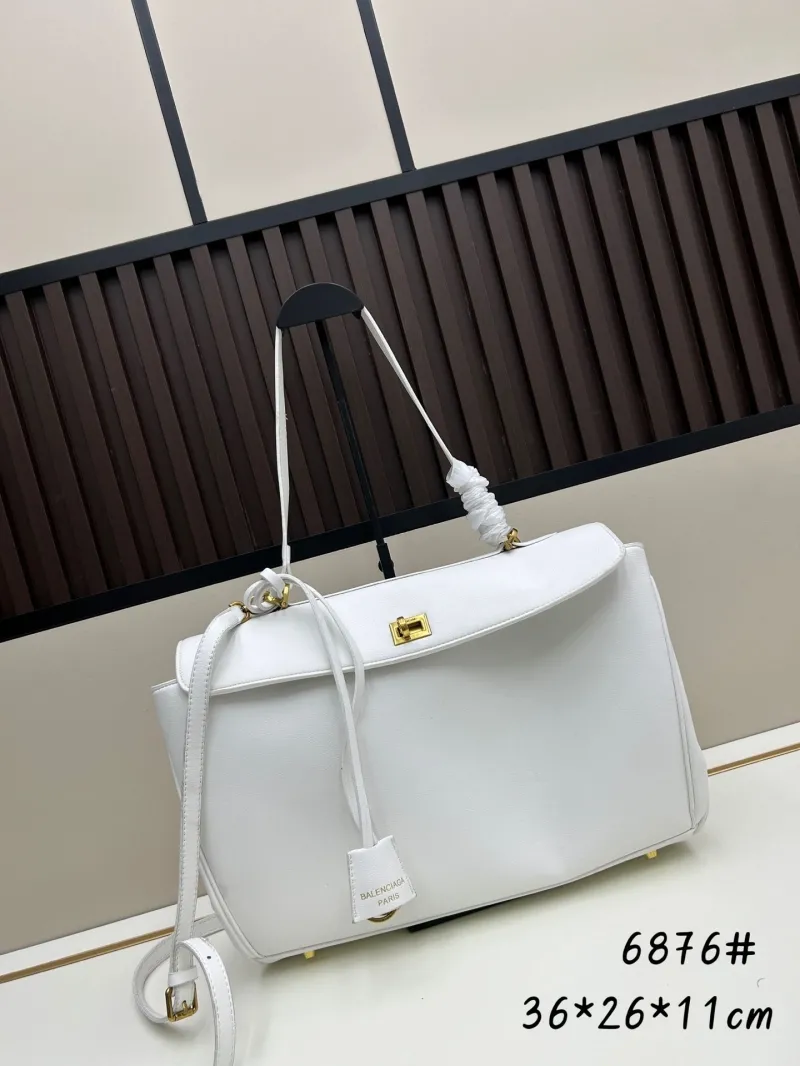 Balenciaga White Top Handle Bag 6876