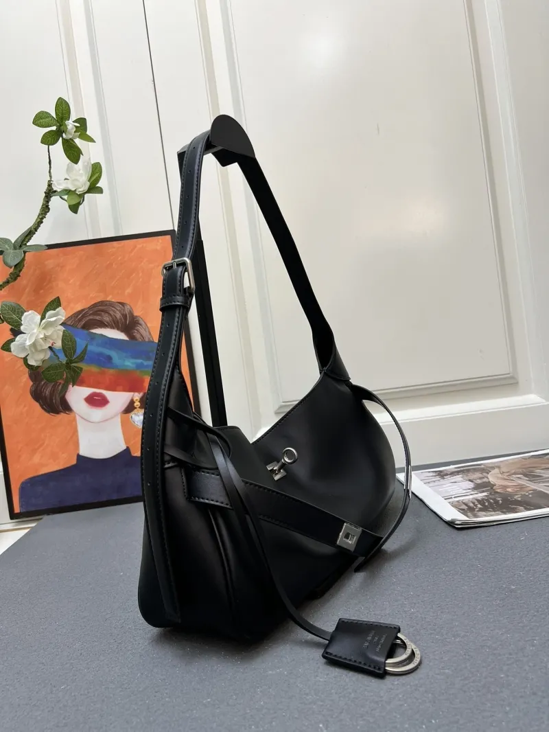 Balenciaga Black Hobo Shoulder Bag 393 - Image 4