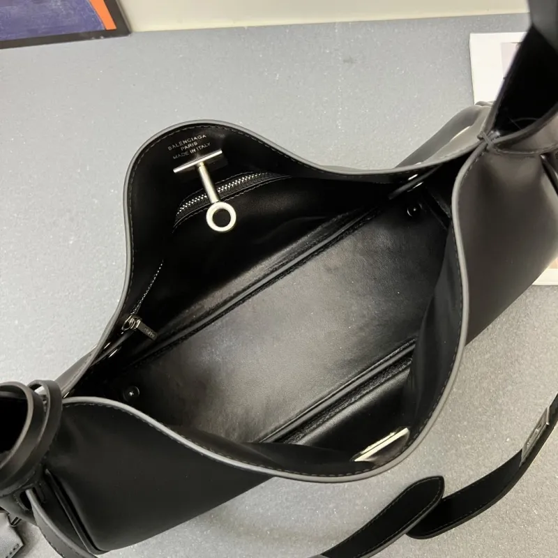 Balenciaga Black Hobo Shoulder Bag 393 - Image 10