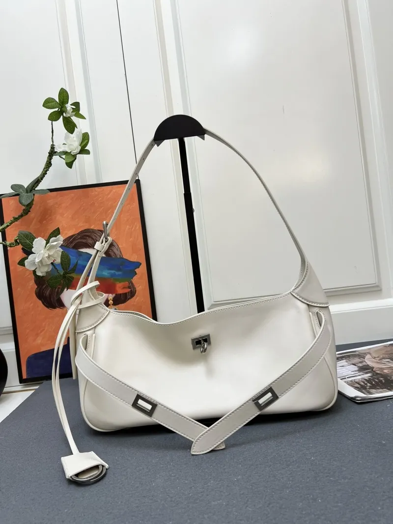 Balenciaga White Hobo Shoulder Bag 394