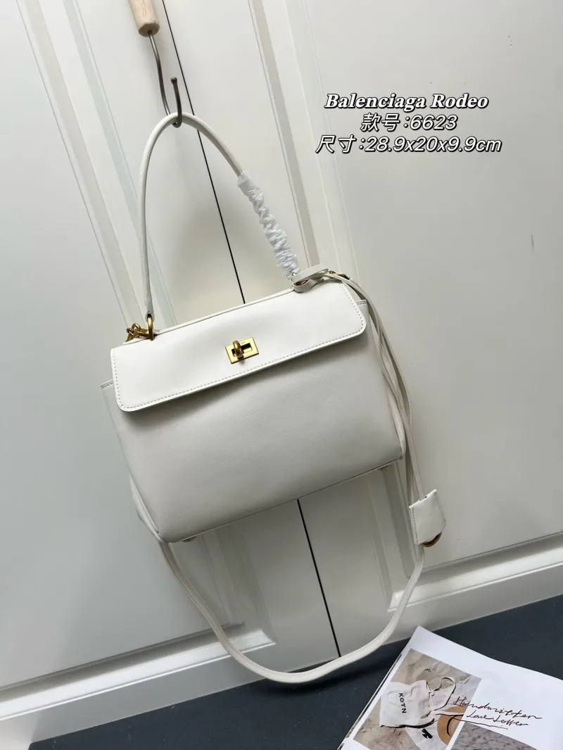 Balenciaga Rodeo White Top Handle Bag