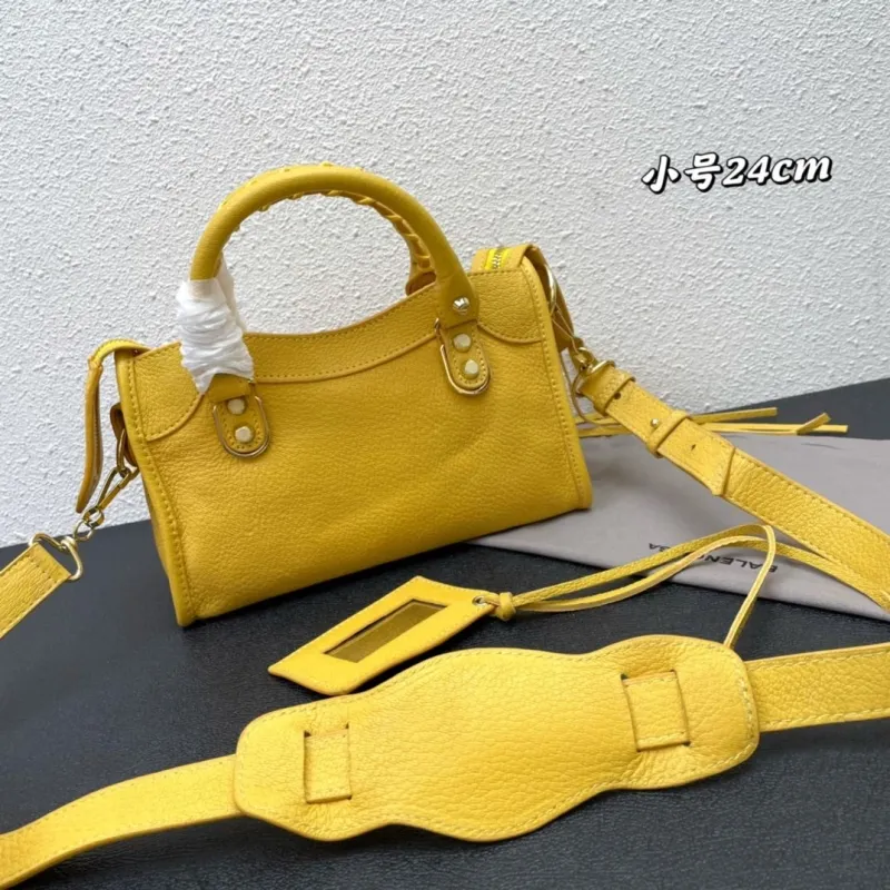 Alternative view of Balenciaga Small Yellow Top Handle Crossbody Bag