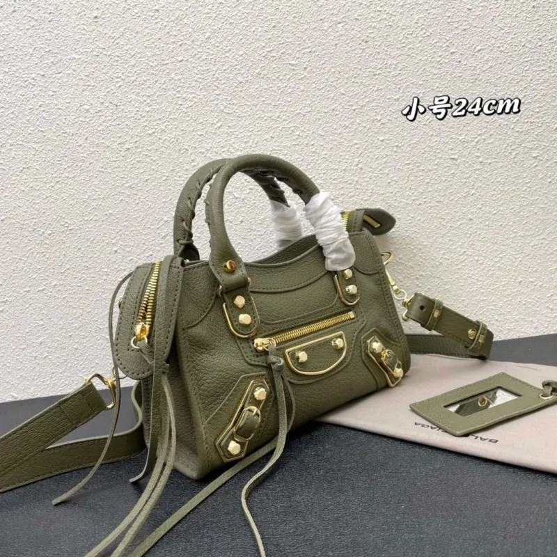 Balenciaga Small Olive Green Top Handle Bag - Image 3