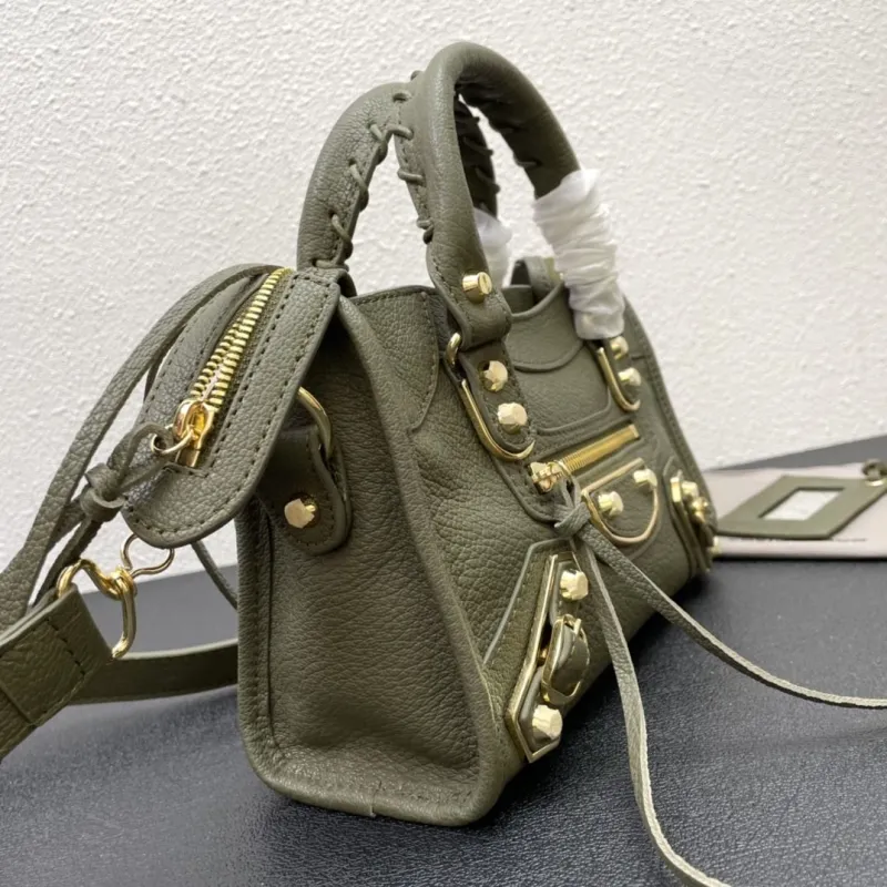 Balenciaga Small Olive Green Top Handle Bag - Image 4