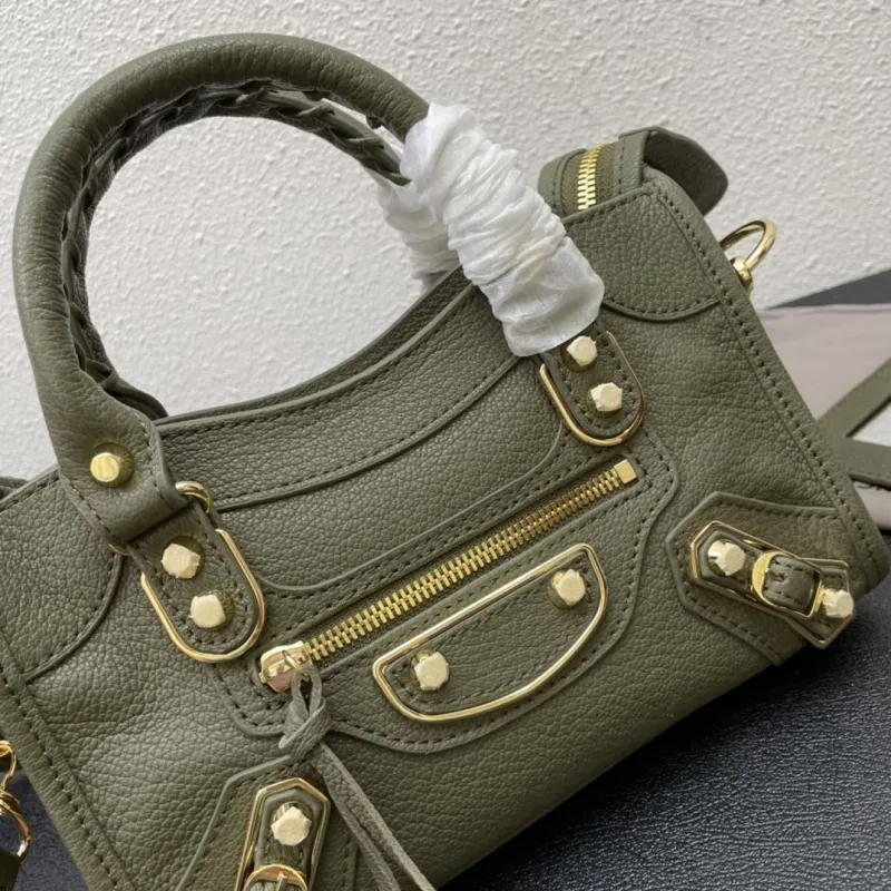 Balenciaga Small Olive Green Top Handle Bag - Image 6