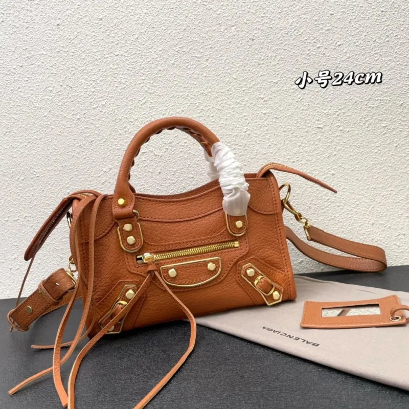 Balenciaga Small Brown Top Handle Bag 24cm