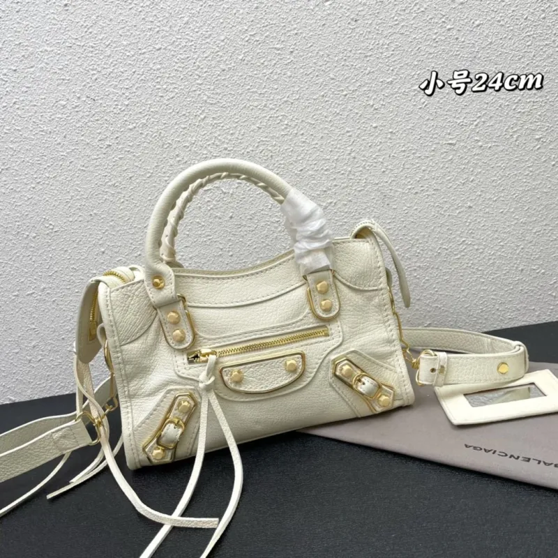 Balenciaga Small White Top Handle Bag