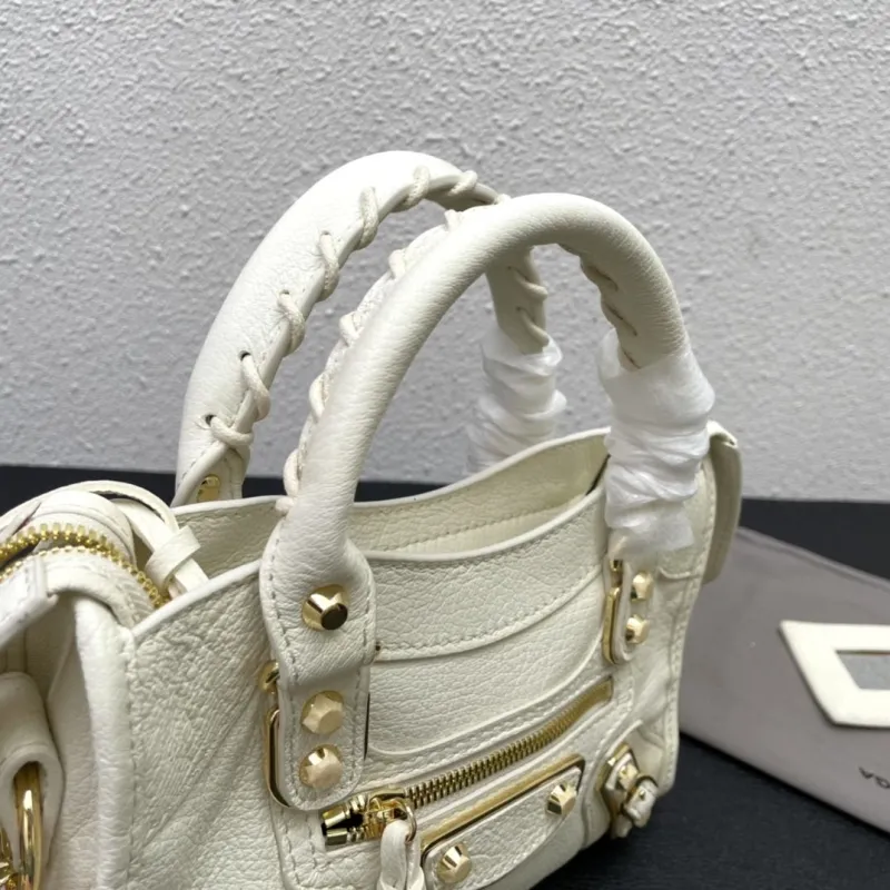 Balenciaga Small White Top Handle Bag - Image 5
