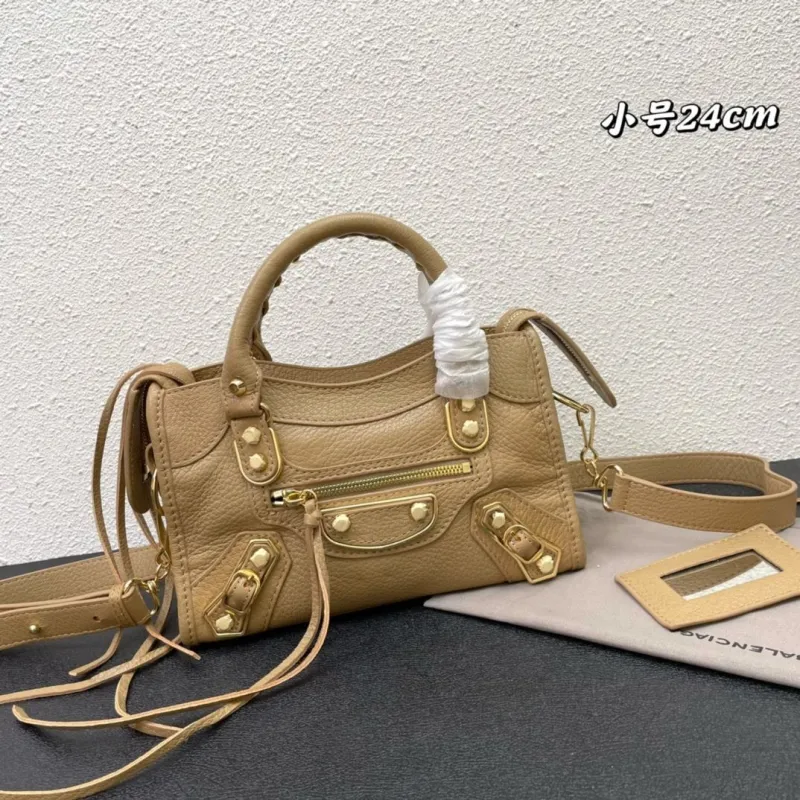 Balenciaga Small Tan Top Handle Bag 24cm