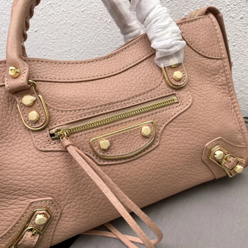 Balenciaga Medium Nude Pink Top Handle Leather Bag - Image 4
