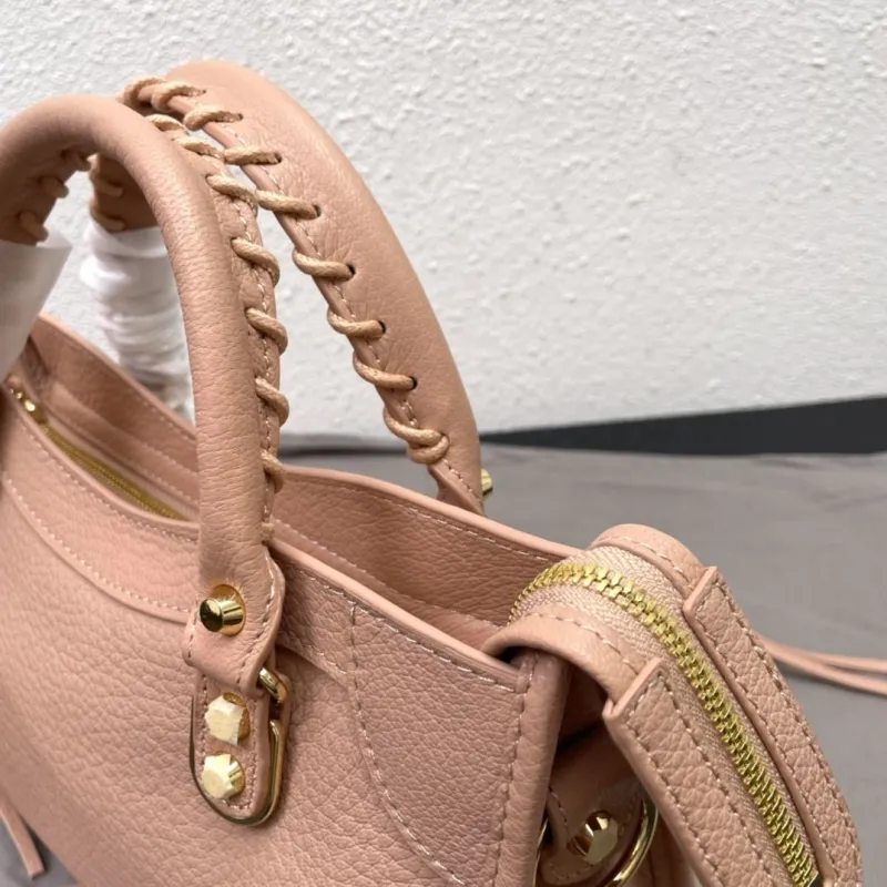 Balenciaga Medium Nude Pink Top Handle Leather Bag - Image 5