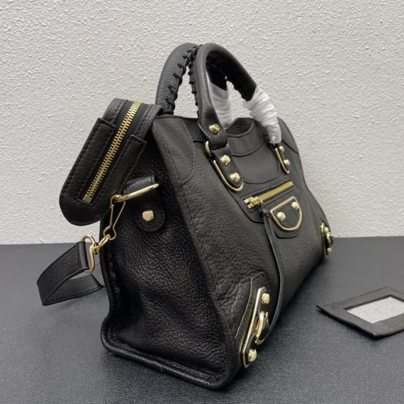 Balenciaga Large Black Top Handle Leather Bag - Image 4