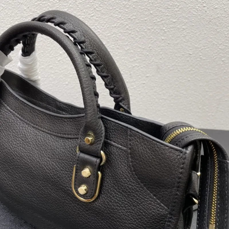 Balenciaga Large Black Top Handle Leather Bag - Image 6