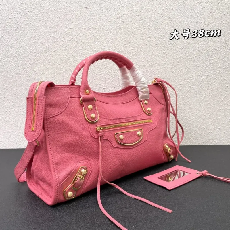 Balenciaga Large Pink Top Handle Bag - Image 3
