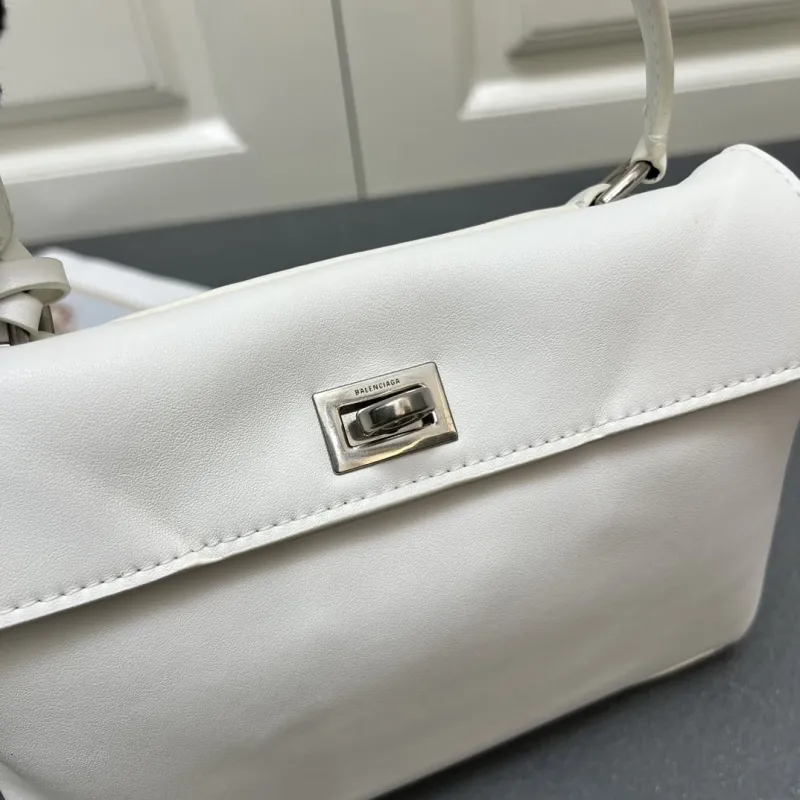 Balenciaga White Top Handle Bag 6625SQ 23cm - Image 5