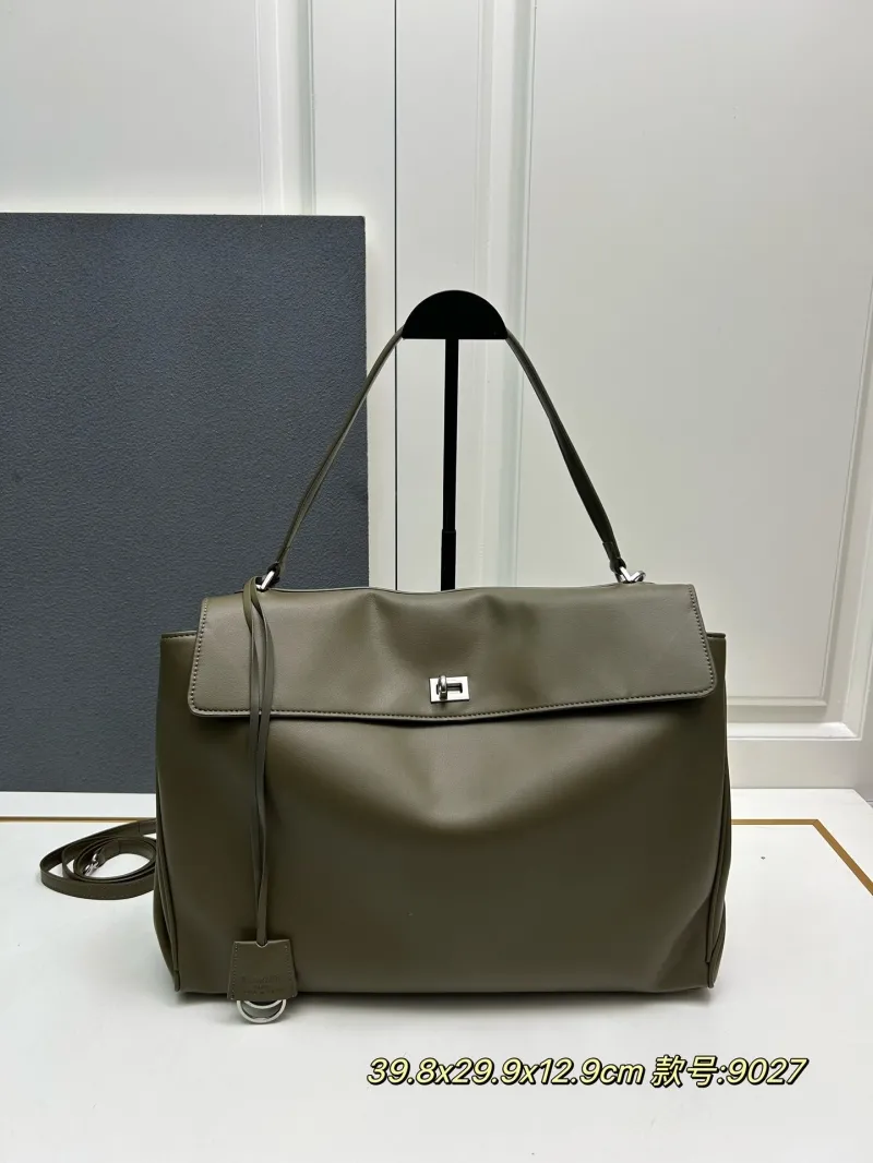 Alternative view of Balenciaga Olive Green Leather Top Handle Bag 9027
