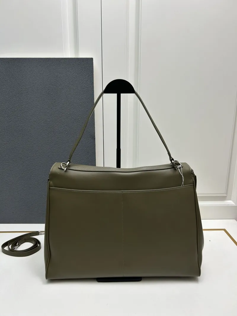 Balenciaga Olive Green Leather Top Handle Bag 9027 - Image 3