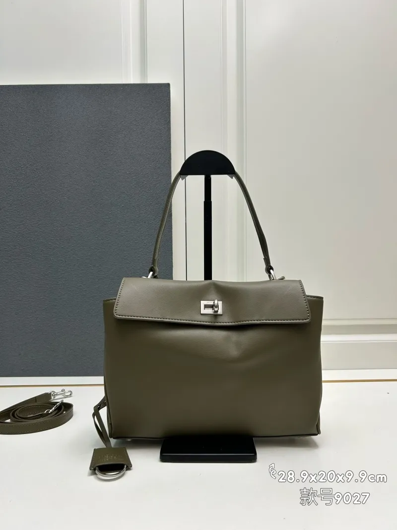 Balenciaga Olive Green Top Handle Bag 9027