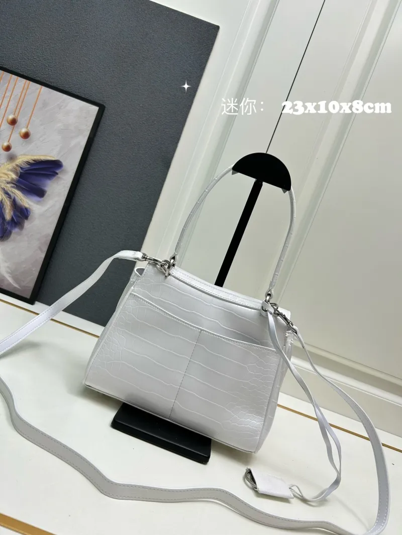 Balenciaga White Mini Top Handle Crossbody Bag - Image 3