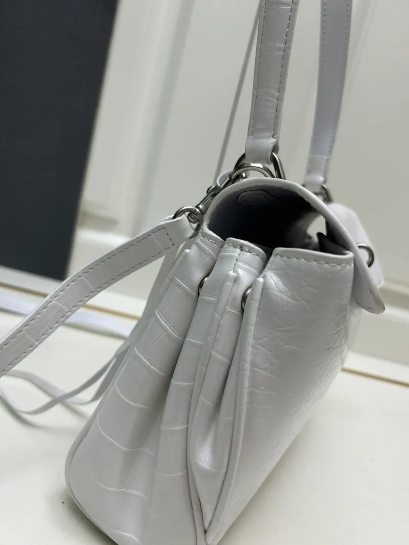 Balenciaga White Mini Top Handle Crossbody Bag - Image 5