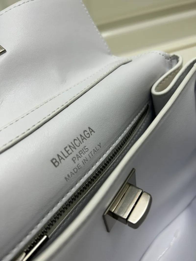 Balenciaga White Mini Top Handle Crossbody Bag - Image 9