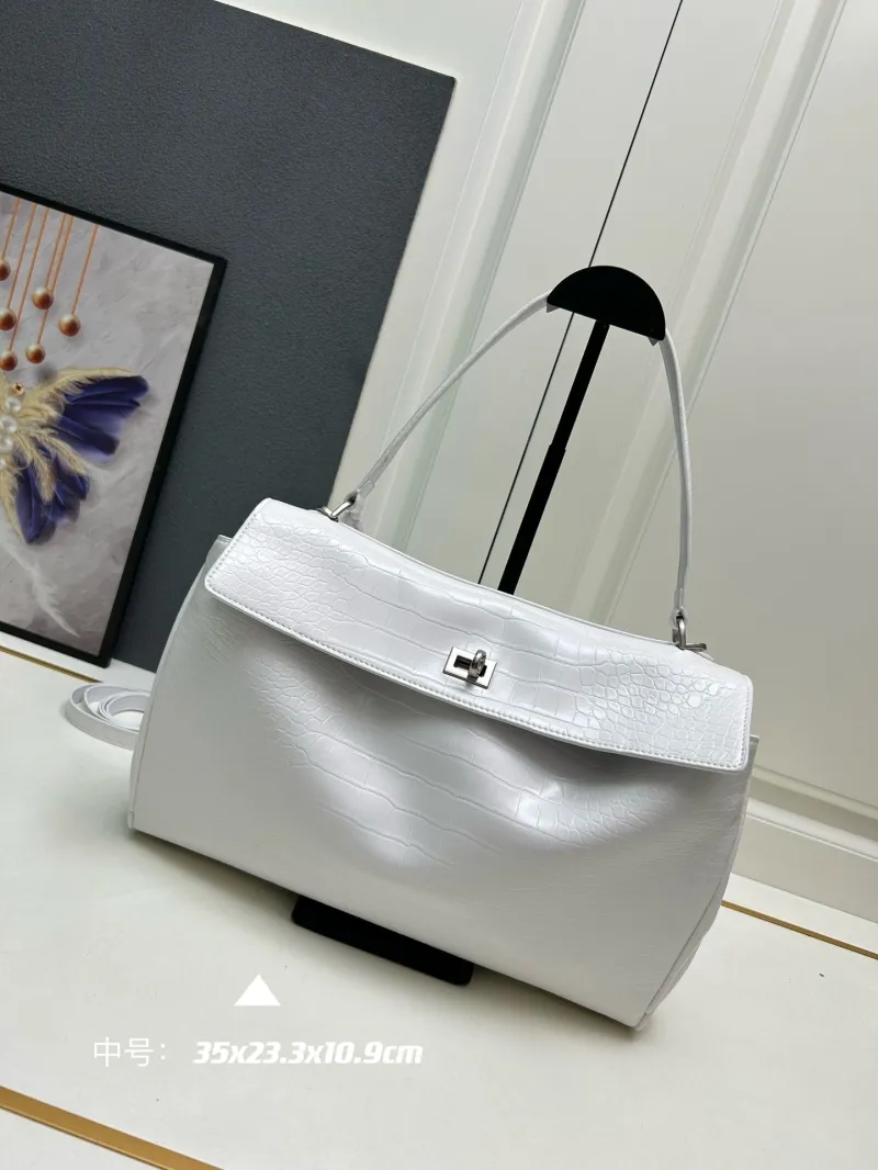 Alternative view of Balenciaga White Medium Top Handle Bag 445