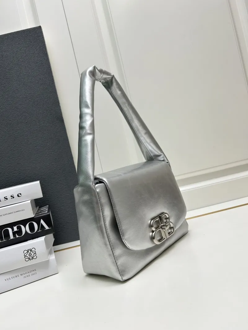 Balenciaga Silver Top Handle Bag 9028 - Image 4