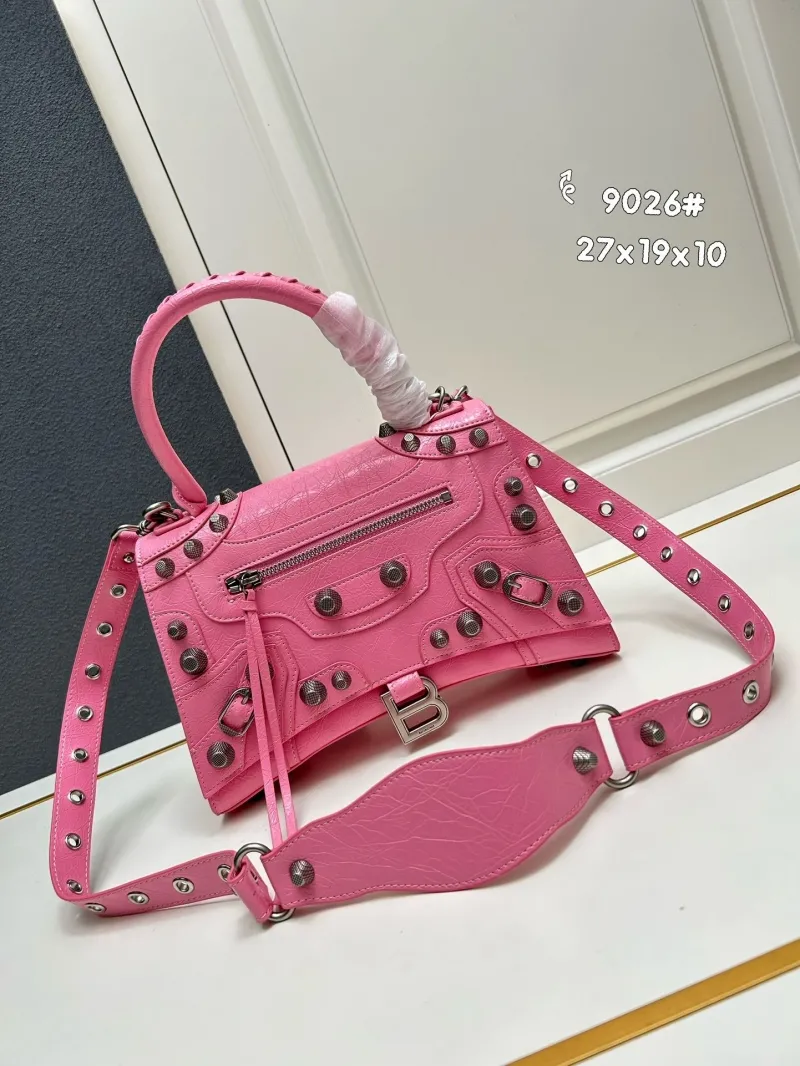 Balenciaga Pink Studded Top Handle Bag 9026