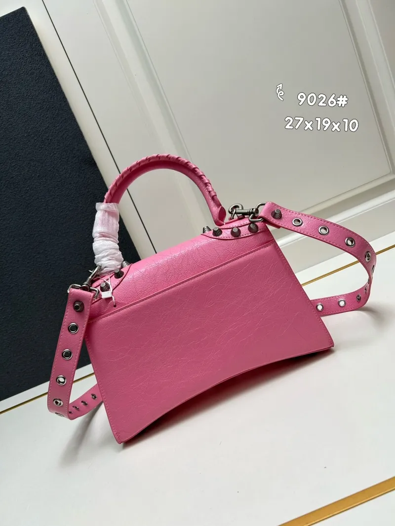 Alternative view of Balenciaga Pink Studded Top Handle Bag 9026